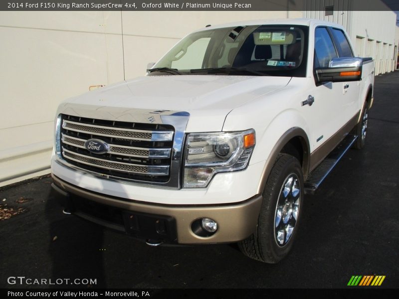 Oxford White / Platinum Unique Pecan 2014 Ford F150 King Ranch SuperCrew 4x4