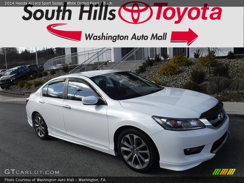 White Orchid Pearl / Black 2014 Honda Accord Sport Sedan