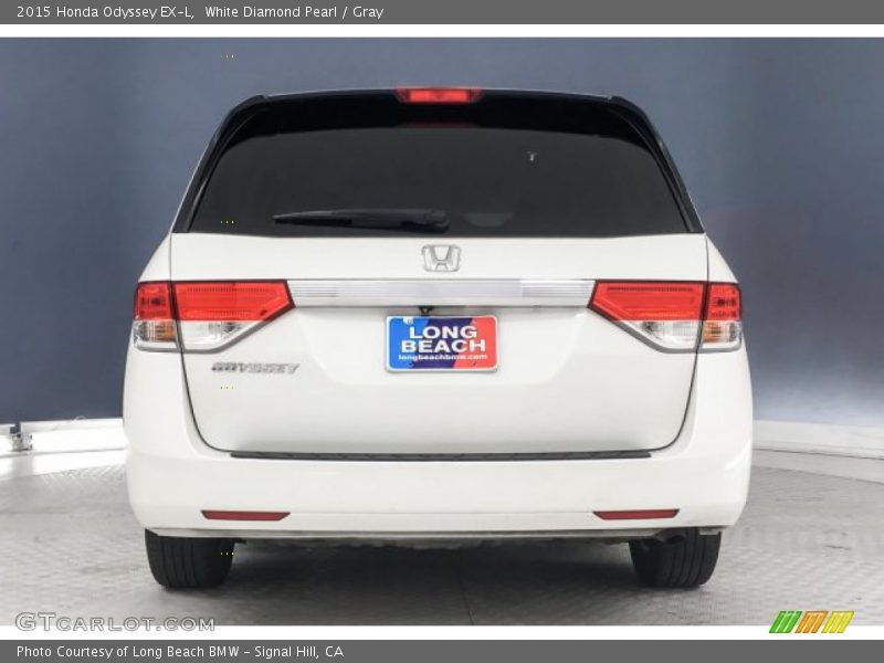 White Diamond Pearl / Gray 2015 Honda Odyssey EX-L