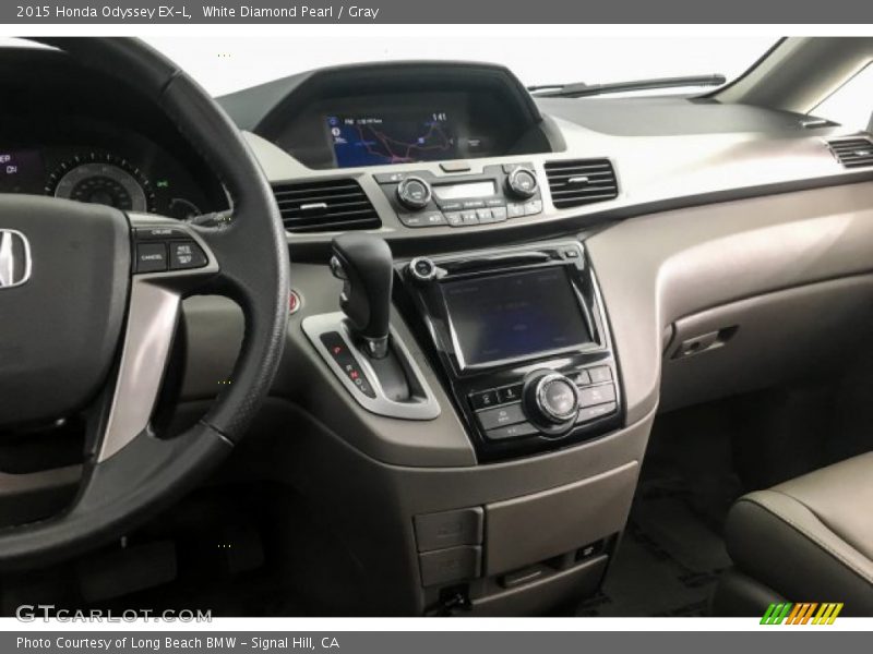 White Diamond Pearl / Gray 2015 Honda Odyssey EX-L