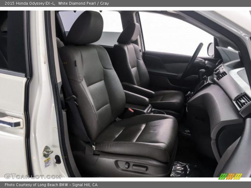 White Diamond Pearl / Gray 2015 Honda Odyssey EX-L