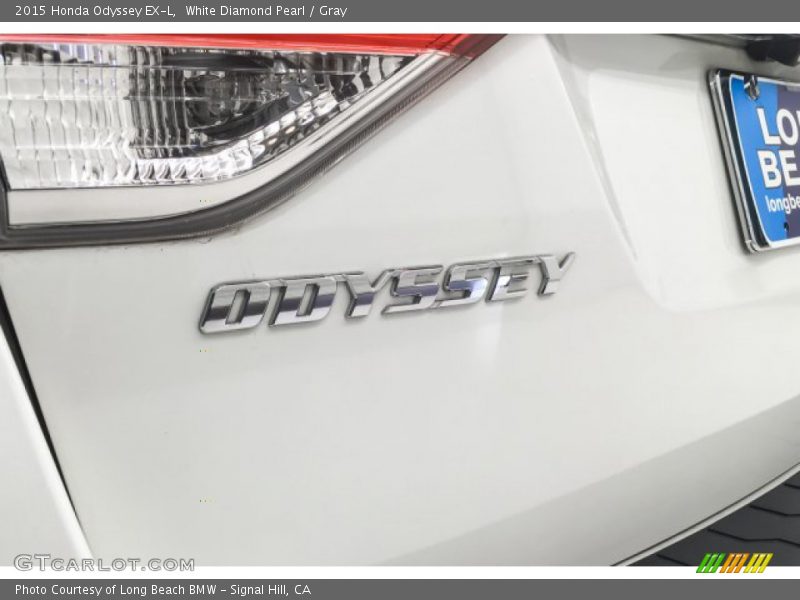White Diamond Pearl / Gray 2015 Honda Odyssey EX-L