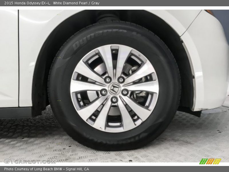 White Diamond Pearl / Gray 2015 Honda Odyssey EX-L