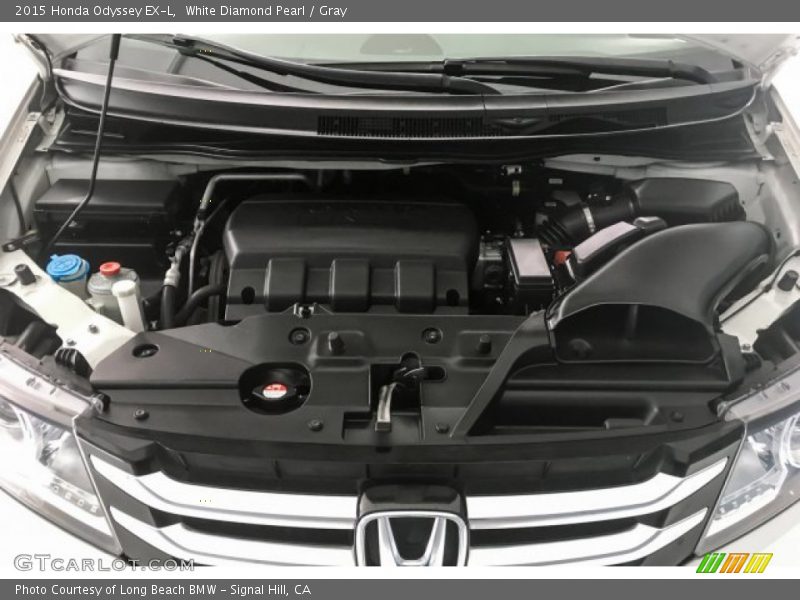 White Diamond Pearl / Gray 2015 Honda Odyssey EX-L