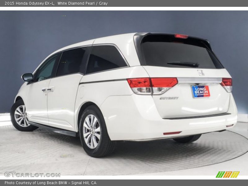 White Diamond Pearl / Gray 2015 Honda Odyssey EX-L