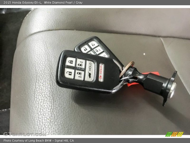 White Diamond Pearl / Gray 2015 Honda Odyssey EX-L