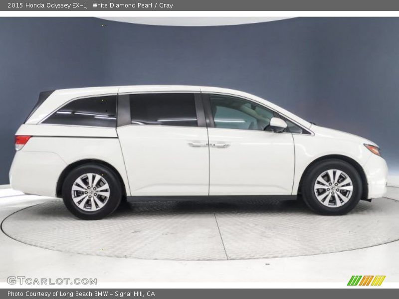 White Diamond Pearl / Gray 2015 Honda Odyssey EX-L