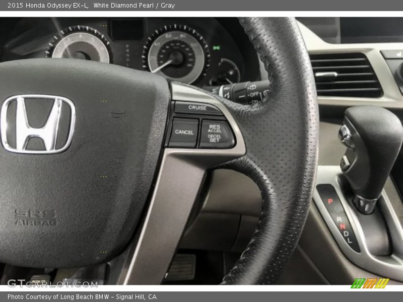 White Diamond Pearl / Gray 2015 Honda Odyssey EX-L