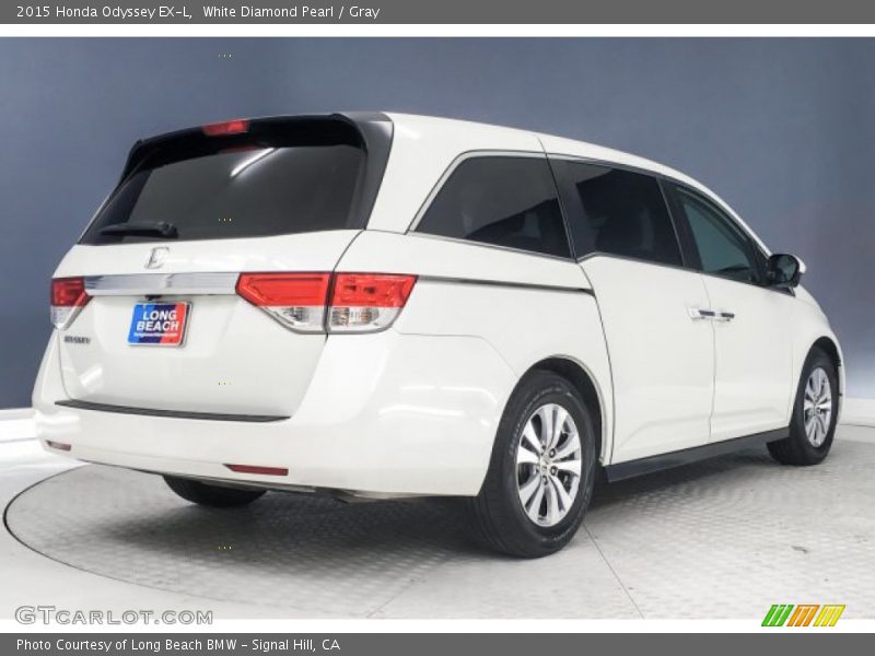 White Diamond Pearl / Gray 2015 Honda Odyssey EX-L