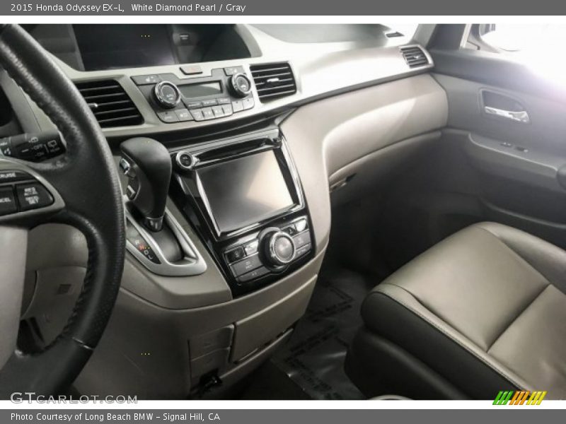White Diamond Pearl / Gray 2015 Honda Odyssey EX-L
