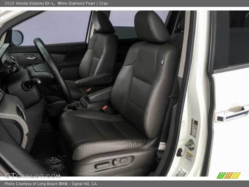 White Diamond Pearl / Gray 2015 Honda Odyssey EX-L