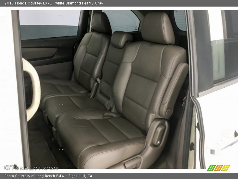 White Diamond Pearl / Gray 2015 Honda Odyssey EX-L