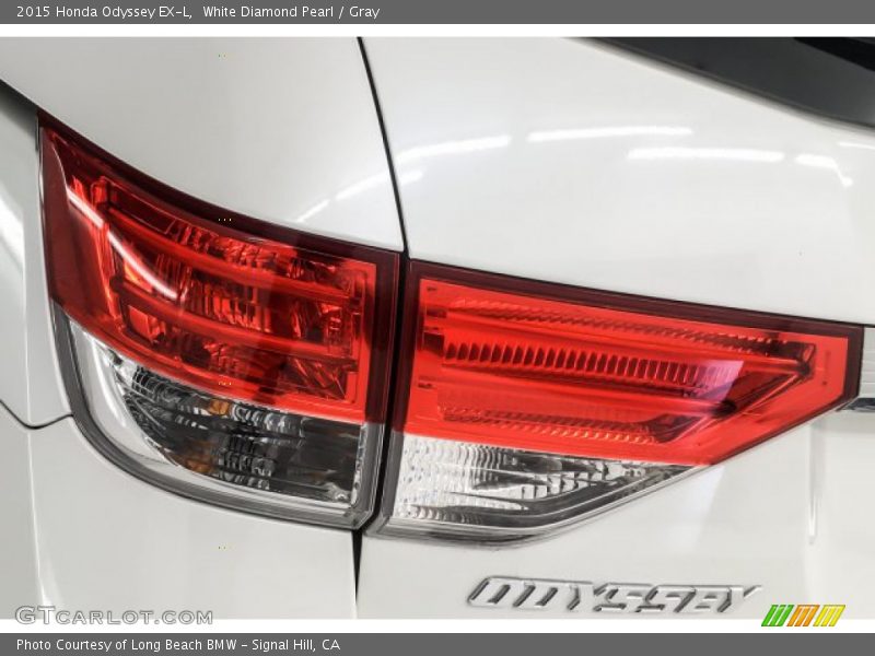 White Diamond Pearl / Gray 2015 Honda Odyssey EX-L