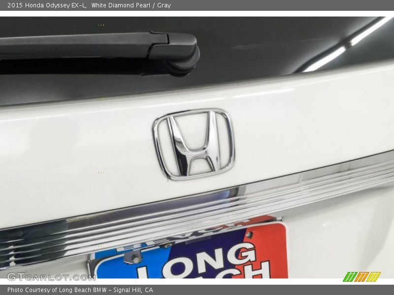 White Diamond Pearl / Gray 2015 Honda Odyssey EX-L