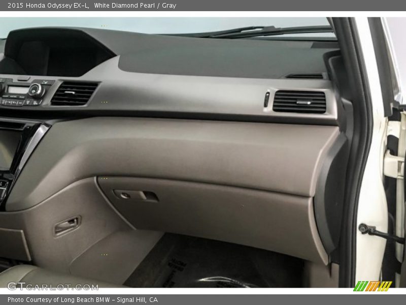 White Diamond Pearl / Gray 2015 Honda Odyssey EX-L