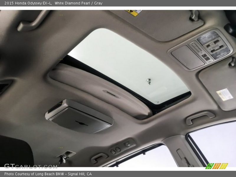 White Diamond Pearl / Gray 2015 Honda Odyssey EX-L