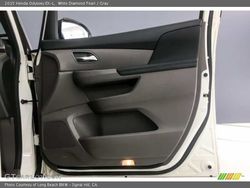 White Diamond Pearl / Gray 2015 Honda Odyssey EX-L