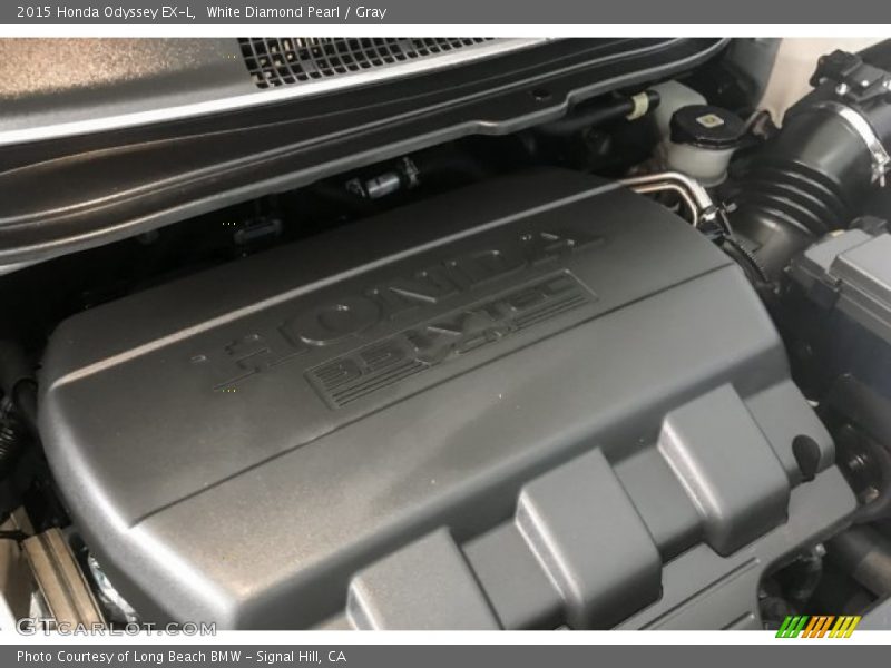 White Diamond Pearl / Gray 2015 Honda Odyssey EX-L