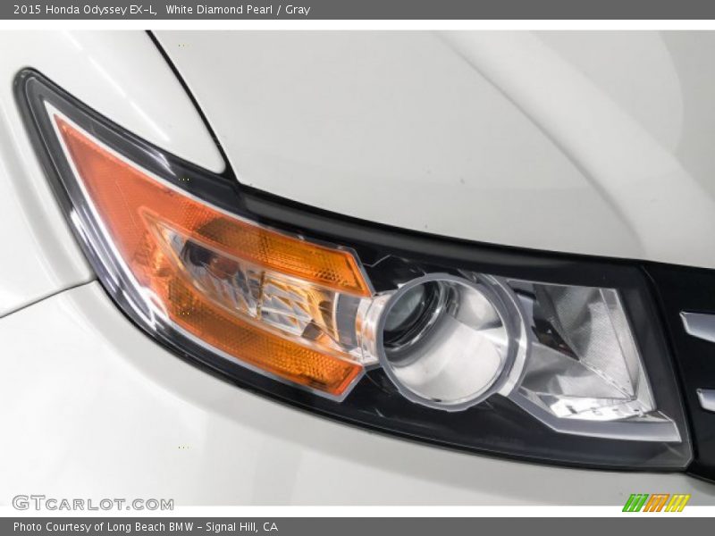 White Diamond Pearl / Gray 2015 Honda Odyssey EX-L
