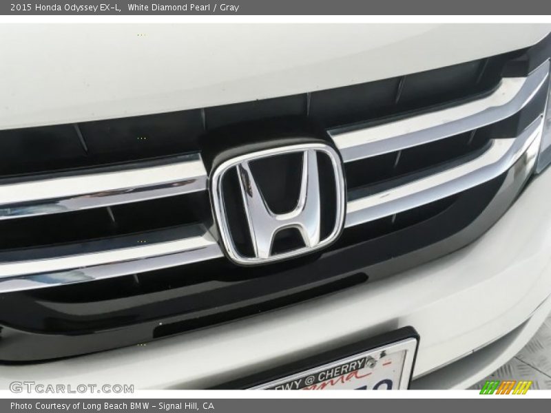 White Diamond Pearl / Gray 2015 Honda Odyssey EX-L