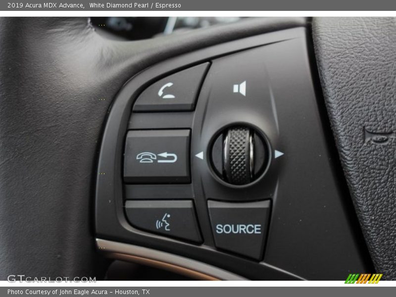 White Diamond Pearl / Espresso 2019 Acura MDX Advance