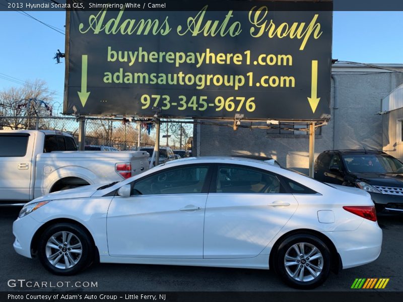 Shimmering White / Camel 2013 Hyundai Sonata GLS