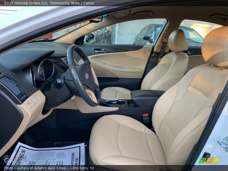 Shimmering White / Camel 2013 Hyundai Sonata GLS