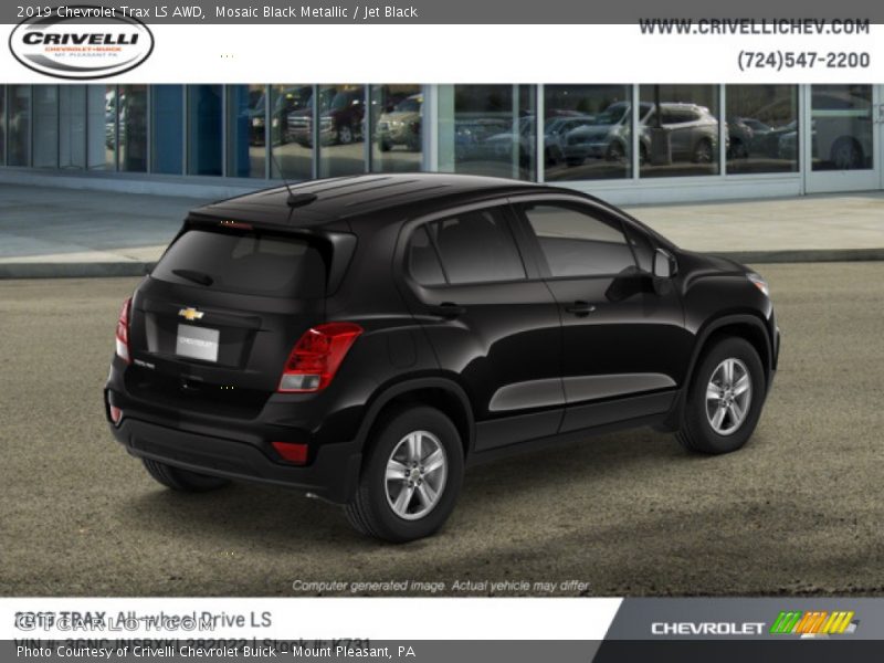 Mosaic Black Metallic / Jet Black 2019 Chevrolet Trax LS AWD