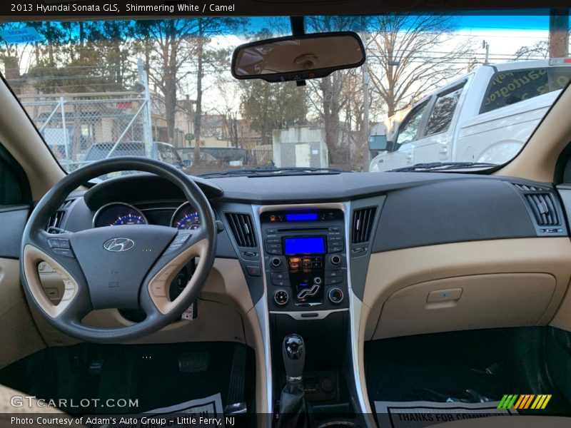 Shimmering White / Camel 2013 Hyundai Sonata GLS