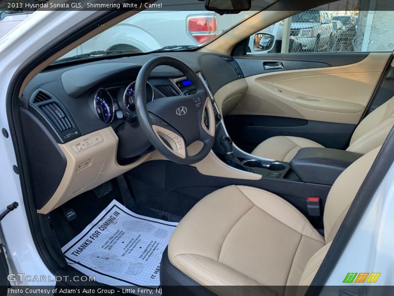 Shimmering White / Camel 2013 Hyundai Sonata GLS
