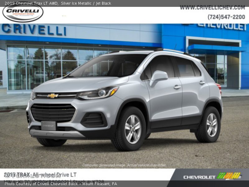 Silver Ice Metallic / Jet Black 2019 Chevrolet Trax LT AWD