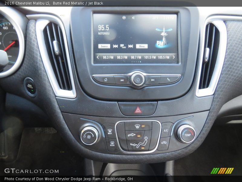 Butte Red Metallic / Jet Black 2016 Chevrolet Malibu LS