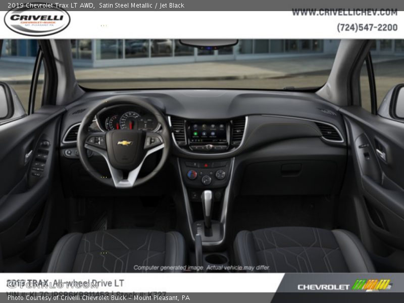 Satin Steel Metallic / Jet Black 2019 Chevrolet Trax LT AWD