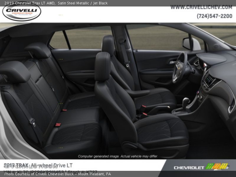 Satin Steel Metallic / Jet Black 2019 Chevrolet Trax LT AWD