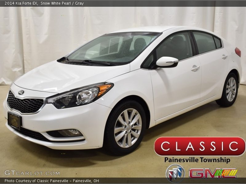 Snow White Pearl / Gray 2014 Kia Forte EX