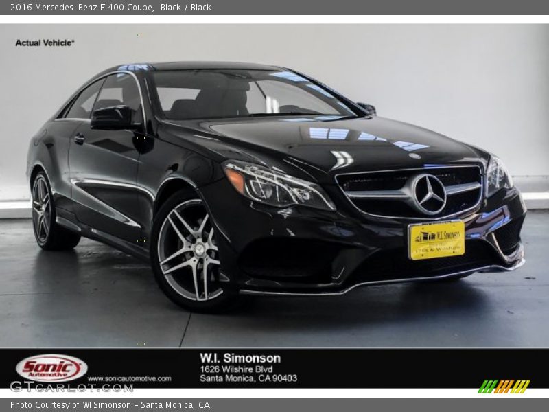 Black / Black 2016 Mercedes-Benz E 400 Coupe