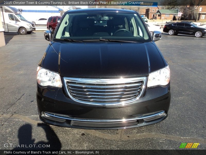 Brilliant Black Crystal Pearl / Black/Light Graystone 2015 Chrysler Town & Country Touring-L