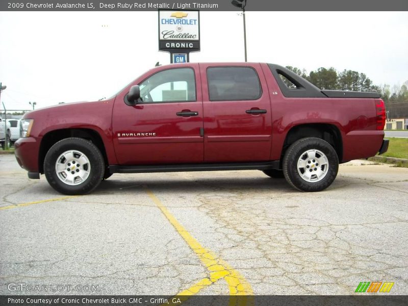Deep Ruby Red Metallic / Light Titanium 2009 Chevrolet Avalanche LS