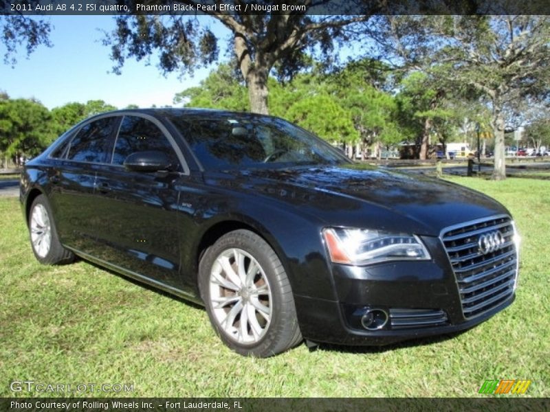 Phantom Black Pearl Effect / Nougat Brown 2011 Audi A8 4.2 FSI quattro