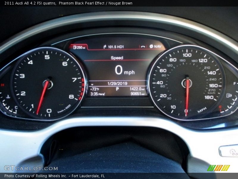 Phantom Black Pearl Effect / Nougat Brown 2011 Audi A8 4.2 FSI quattro