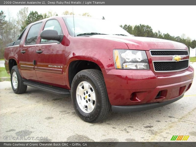 Deep Ruby Red Metallic / Light Titanium 2009 Chevrolet Avalanche LS