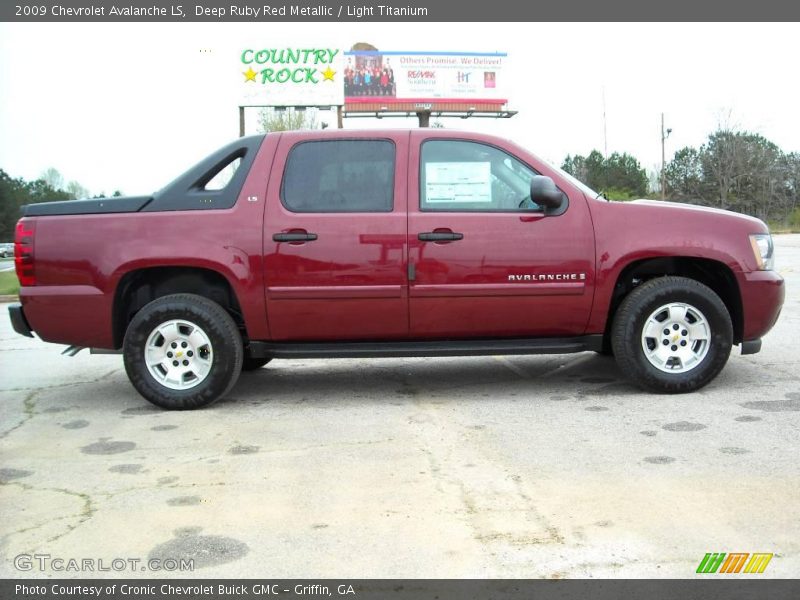 Deep Ruby Red Metallic / Light Titanium 2009 Chevrolet Avalanche LS