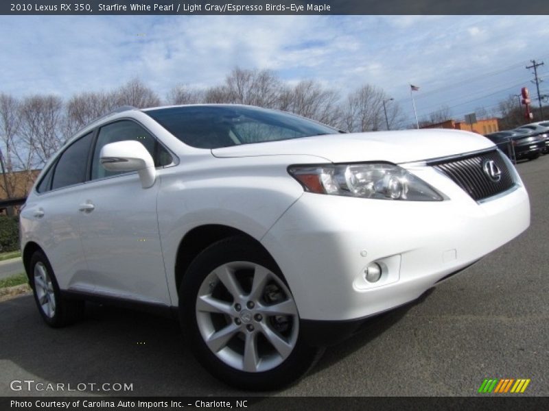 Starfire White Pearl / Light Gray/Espresso Birds-Eye Maple 2010 Lexus RX 350