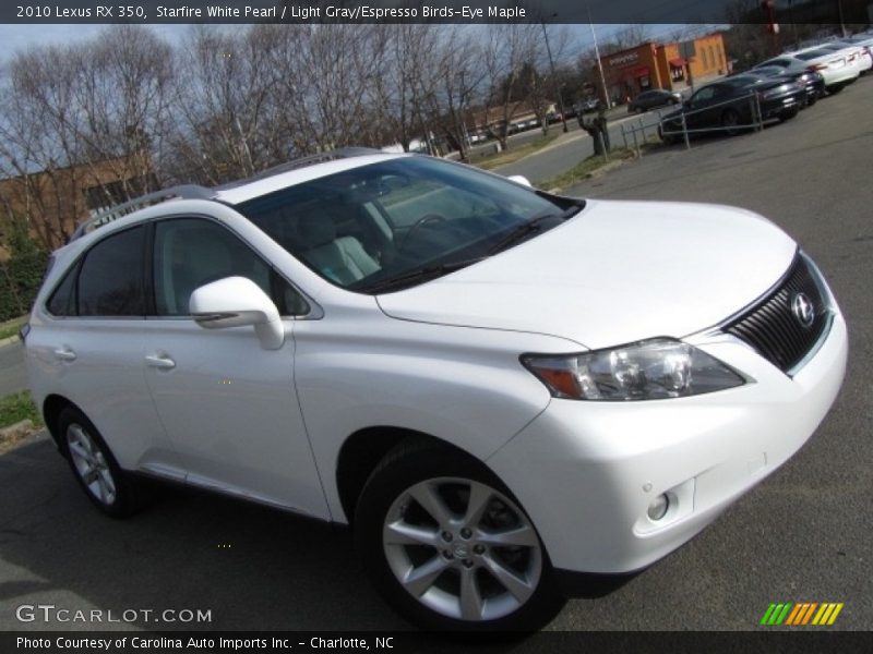 Starfire White Pearl / Light Gray/Espresso Birds-Eye Maple 2010 Lexus RX 350