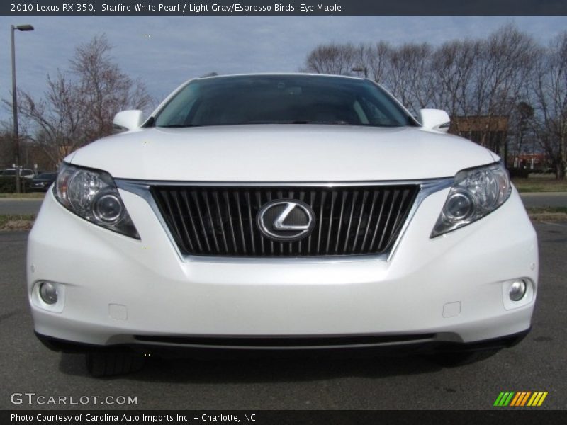 Starfire White Pearl / Light Gray/Espresso Birds-Eye Maple 2010 Lexus RX 350