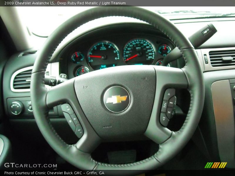 Deep Ruby Red Metallic / Light Titanium 2009 Chevrolet Avalanche LS