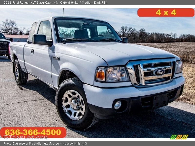 Oxford White / Medium Dark Flint 2011 Ford Ranger XLT SuperCab 4x4