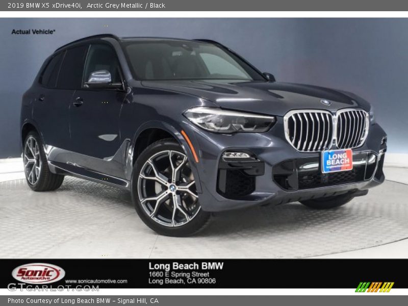 Arctic Grey Metallic / Black 2019 BMW X5 xDrive40i