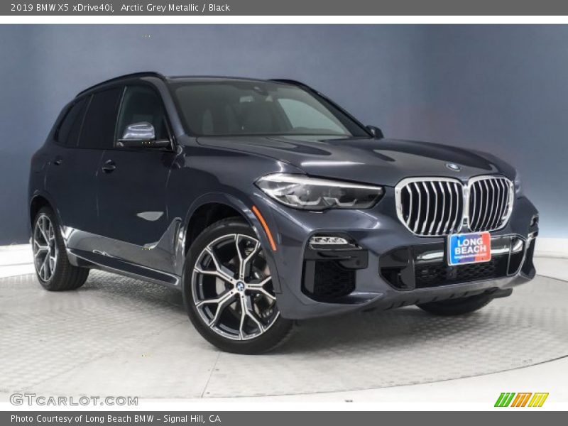Arctic Grey Metallic / Black 2019 BMW X5 xDrive40i