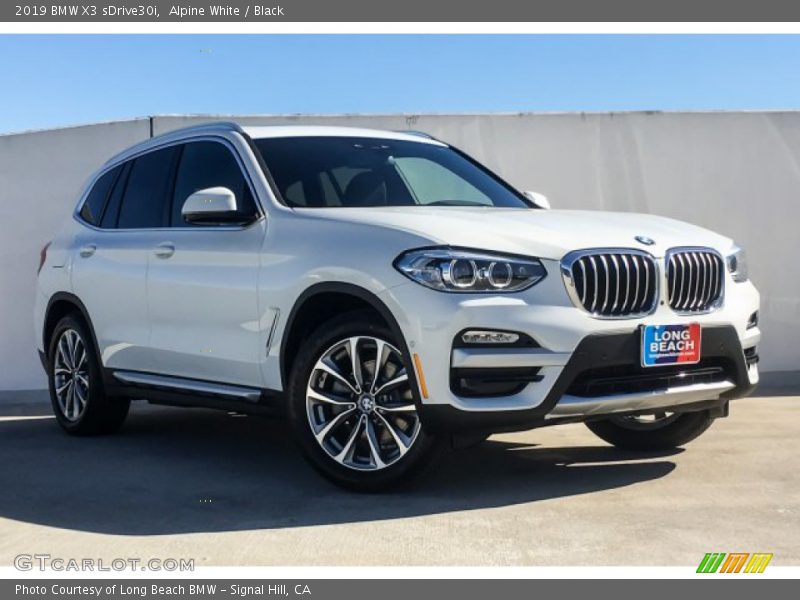 Alpine White / Black 2019 BMW X3 sDrive30i